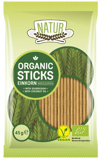 Organic Einkorn Sticks Wholegrain - package