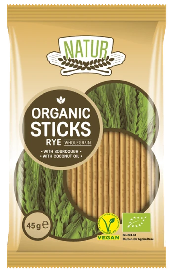 Organic Rye Sticks Wholegrain - package