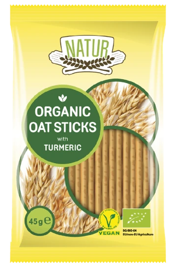 Organic Oat Sticks with Turmeric - package